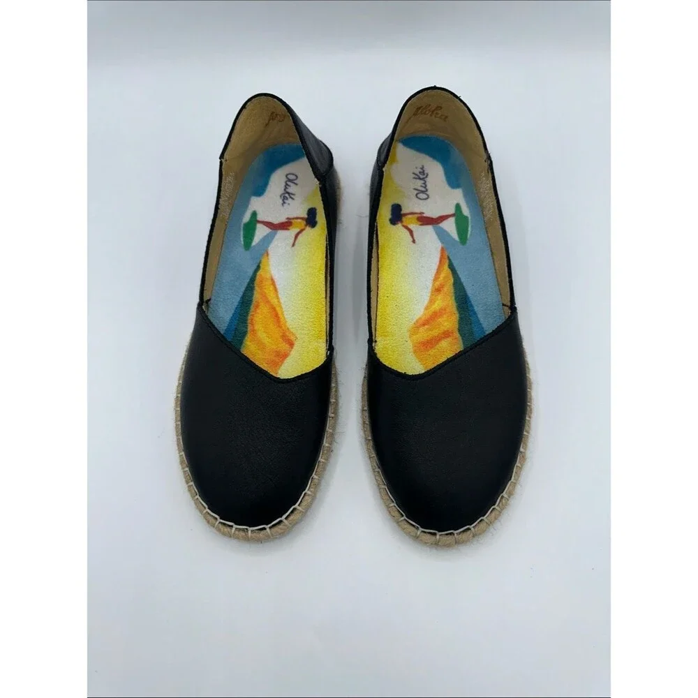 OluKai Kaula Pa'A 'Ili Flats Shoes Size 6.5 LIKE NEW  Drop-In-Heel